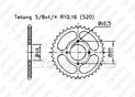 Rear sprocket Eton 50/100 Draco