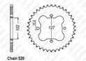 Rear sprocket Polaris 500 Predator