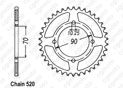 Rear sprocket Kawa Ksf 250 Mojave