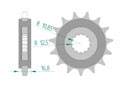 Front sprocket 530 SUZUKI GSF WITH RUBBER