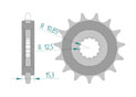 Front sprocket 525 SUZUKI WITH RUBBER