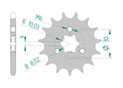 Front sprocket 428 Kawasaki