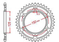 Rear sprocket TT Esjot