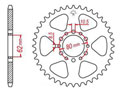 Rear sprocket TT Esjot