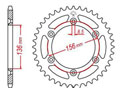 Rear sprocket Steel  TT Esjot Ultralight