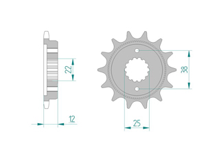 Front sprocket 520 Ducati