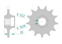 Front sprocket 520 GILERA