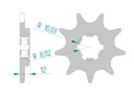 Front sprocket 520 JCM 243 DISQUE (1987)