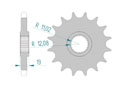 Front sprocket 530 CAN-AM DS 650 BAJA