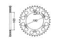 Rear sprocket Aluminium KTM Chain 520