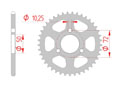 rear steel sprocket 420 honda