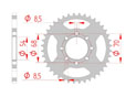 rear steel sprocket 420 honda