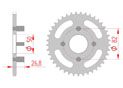 rear steel sprocket 420 honda