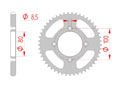 rear steel sprocket 428 ajp