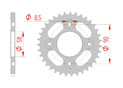 rear steel sprocket 420 honda