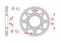 rear steel sprocket 428 daelim