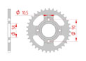 rear steel sprocket 520 honda