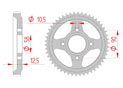 rear steel sprocket 428 honda