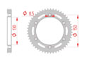 rear steel sprocket 428 honda