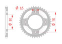 rear steel sprocket 428 honda