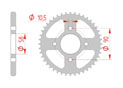 rear steel sprocket 428 honda