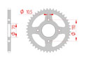 rear steel sprocket 520 honda