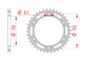 rear steel sprocket 520 honda