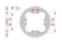 rear steel sprocket 520 honda TRX