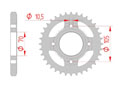 rear steel sprocket 530 honda