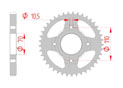 rear steel sprocket 530 honda