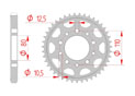 rear steel sprocket 530 honda