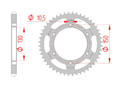 rear steel sprocket 525 honda