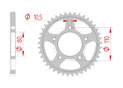 rear steel sprocket 525 honda