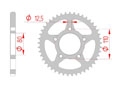 rear steel sprocket 525 honda