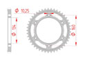 rear steel sprocket 525 honda