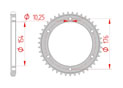 rear steel sprocket 525 honda vfr 800 f e (2014)