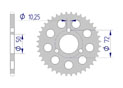 AFAM Rear alu sprocket  #420