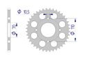 AFAM Rear alu sprocket  #520