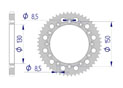 AFAM Rear alu sprocket  #428