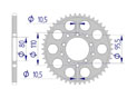 AFAM Rear alu sprocket  #520