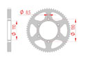 rear steel sprocket 420 cpi