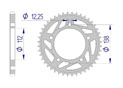 AFAM Rear alu sprocket  #525 HONDA