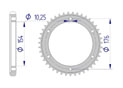 AFAM Rear alu sprocket  #530 VFR 800 02-13