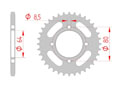 rear steel sprocket 420 yamaha