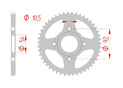 rear steel sprocket 420 mbk