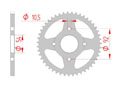 rear steel sprocket 420 mbk