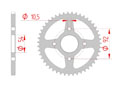 rear steel sprocket 420 mbk