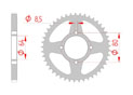 rear steel sprocket 428 sym