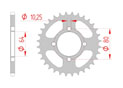 rear steel sprocket 520 yamaha