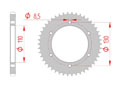 rear steel sprocket 428 yamaha